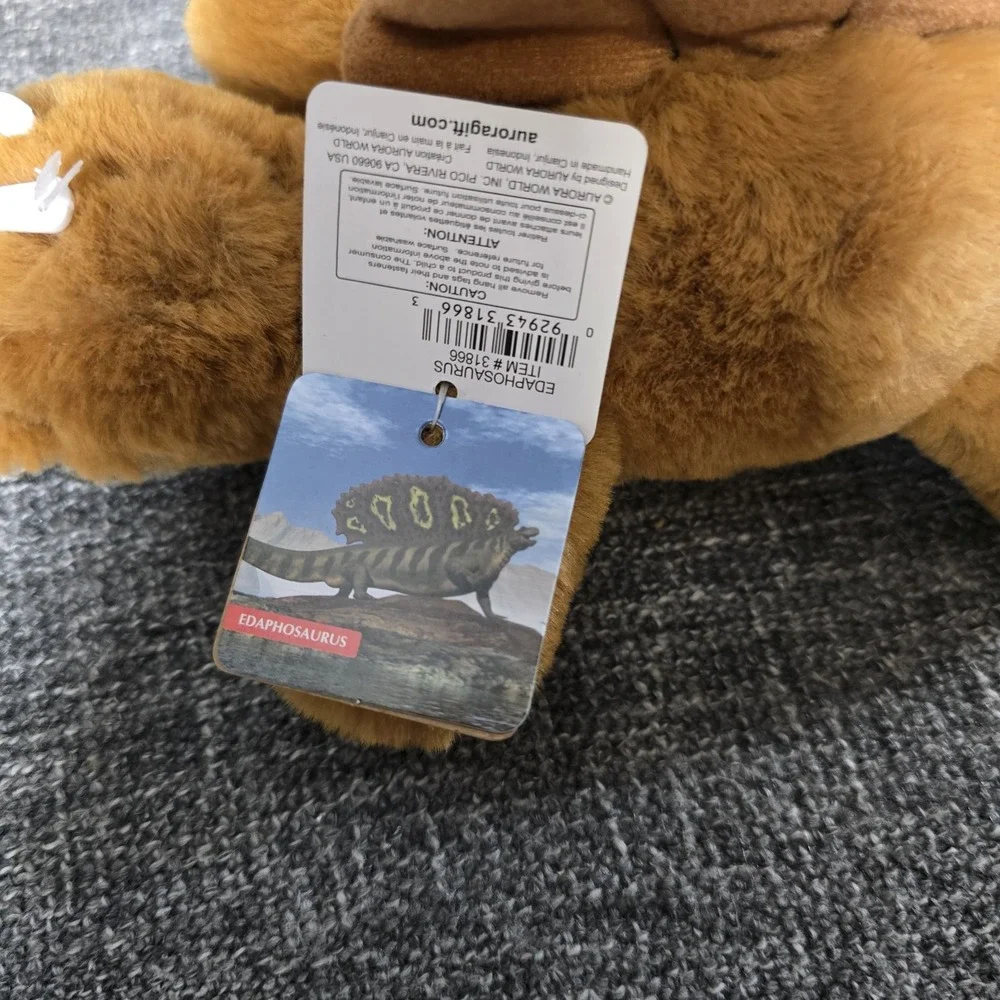 NWT Aurora Adorable Mini Flopsie Edaphosaurus Stuffed Animal Plush Dinosaur